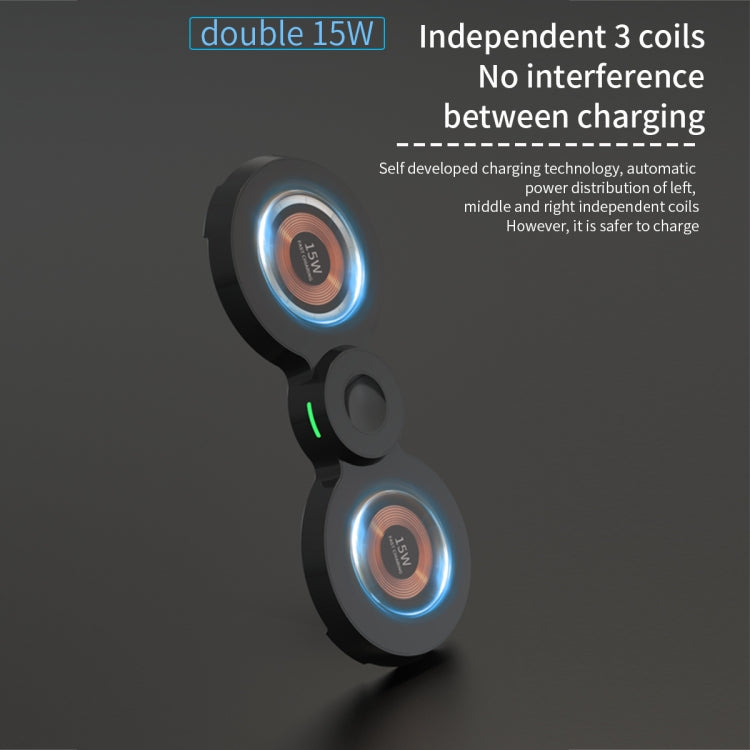 H20 15W 3 in 1 Transparent Magnetic Wireless Charger, H20