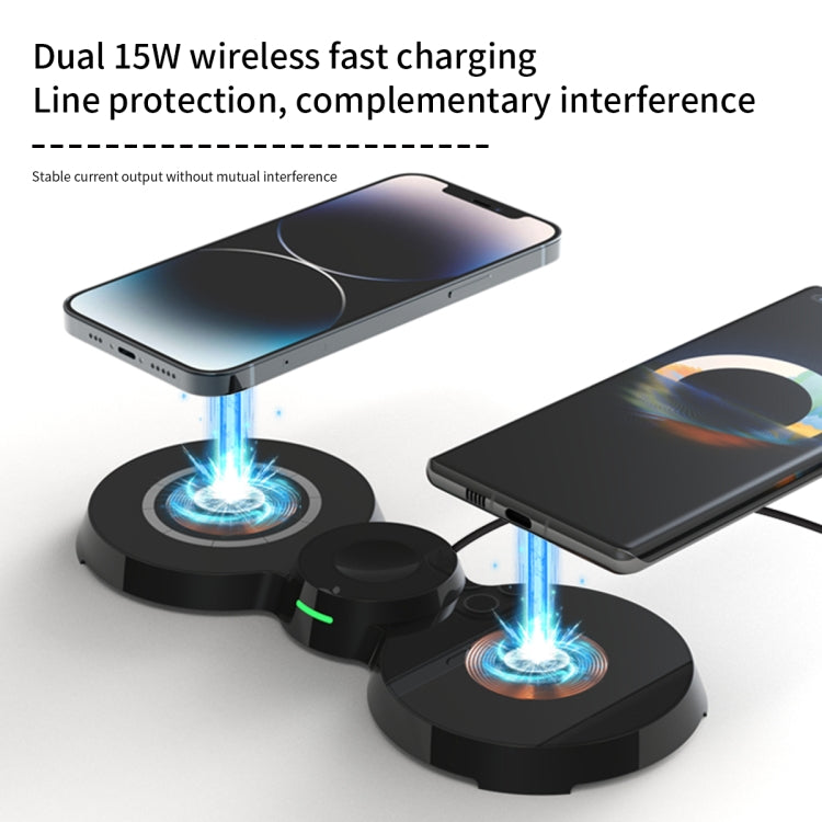 H20 15W 3 in 1 Transparent Magnetic Wireless Charger, H20