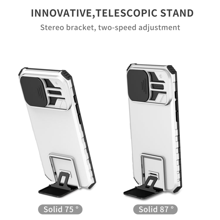 Stereoscopic Holder Sliding Camshield Phone Case, For iPhone 16 Pro Max, For iPhone 16 Pro, For iPhone 16 Plus, For iPhone 16