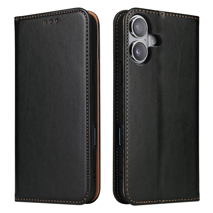 Fierre Shann PU Genuine Leather Texture Phone Case, For iPhone 16 Pro Max, For iPhone 16 Pro, For iPhone 16 Plus, For iPhone 16, For iPhone 15 Pro Max, For iPhone 15 Pro, For iPhone 15 Plus, For iPhone 15