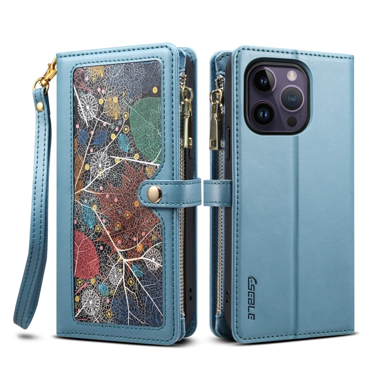 ESEBLE Star Series Lanyard Zipper Wallet RFID Leather Case, For iPhone 16e, For iPhone 16 Pro Max, For iPhone 16 Pro, For iPhone 16 Plus, For iPhone 16, For iPhone 15 Pro Max, For iPhone 15 Pro, For iPhone 15 Plus