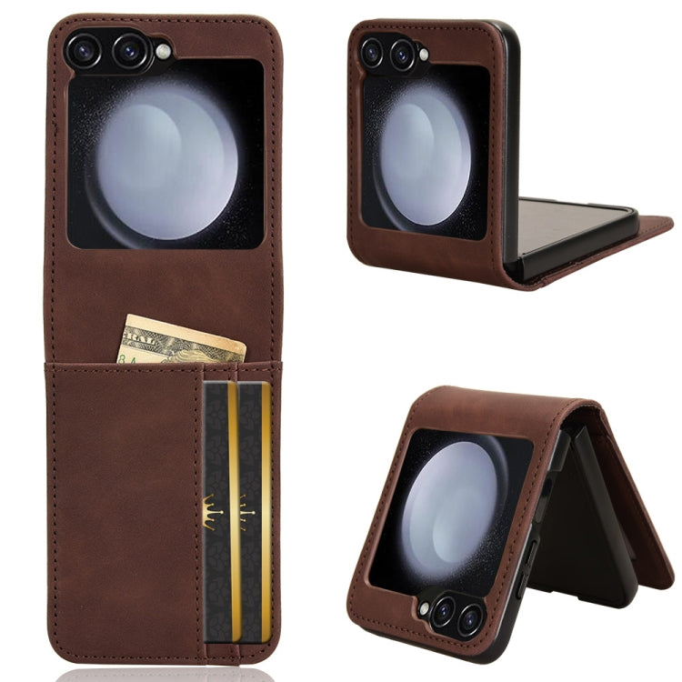 Skin-feeling Half-split External Card Slot Folding Phone Case