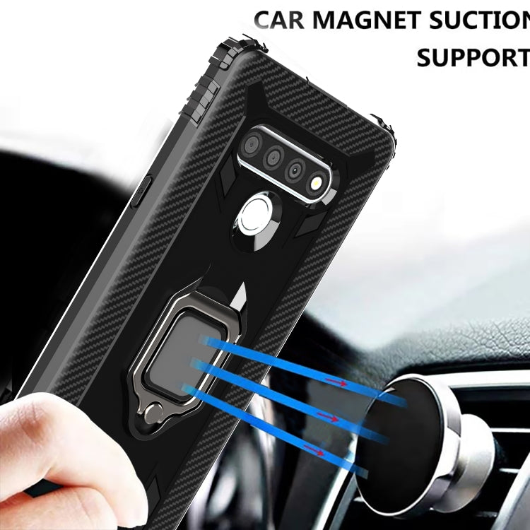 Carbon Fiber Protective Case with 360 Degree Rotating Ring Holder, For LG K51 / Q51, For LG Stylo 6, For Motorola Moto G Stylus, For Google Pixel 4a, For Xiaomi Redmi 10X / Note 9, For Xiaomi Redmi 9, For Huawei nova 5i Pro / Mate 30 Lite / nova 5z