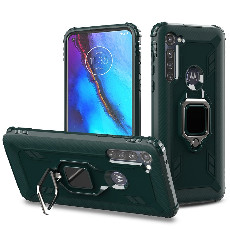 Carbon Fiber Protective Case with 360 Degree Rotating Ring Holder, For LG K51 / Q51, For LG Stylo 6, For Motorola Moto G Stylus, For Google Pixel 4a, For Xiaomi Redmi 10X / Note 9, For Xiaomi Redmi 9, For Huawei nova 5i Pro / Mate 30 Lite / nova 5z