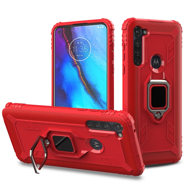 Carbon Fiber Protective Case with 360 Degree Rotating Ring Holder, For LG K51 / Q51, For LG Stylo 6, For Motorola Moto G Stylus, For Google Pixel 4a, For Xiaomi Redmi 10X / Note 9, For Xiaomi Redmi 9, For Huawei nova 5i Pro / Mate 30 Lite / nova 5z