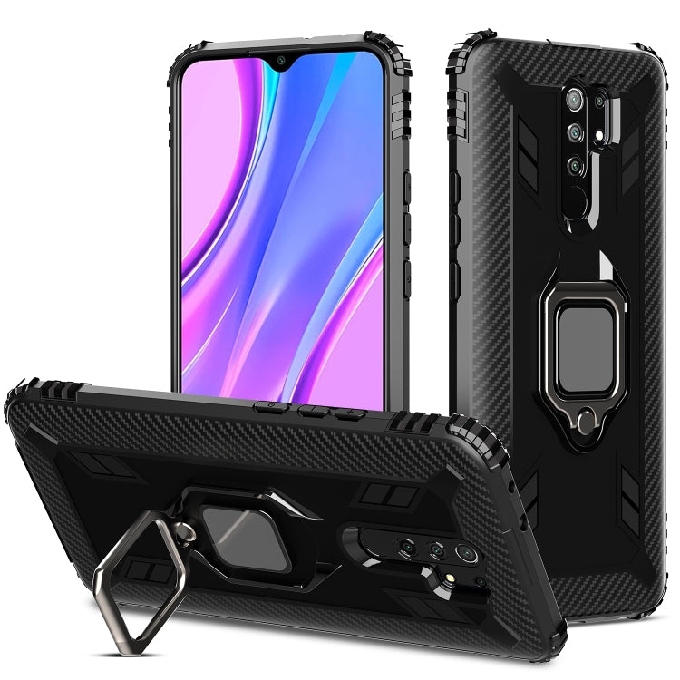 Carbon Fiber Protective Case with 360 Degree Rotating Ring Holder, For LG K51 / Q51, For LG Stylo 6, For Motorola Moto G Stylus, For Google Pixel 4a, For Xiaomi Redmi 10X / Note 9, For Xiaomi Redmi 9, For Huawei nova 5i Pro / Mate 30 Lite / nova 5z