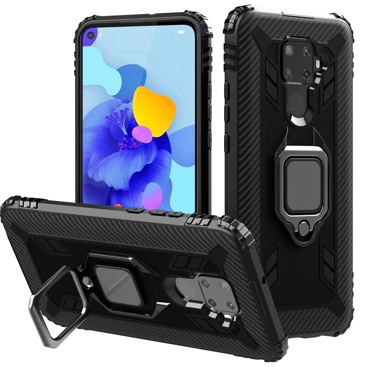 Carbon Fiber Protective Case with 360 Degree Rotating Ring Holder, For LG K51 / Q51, For LG Stylo 6, For Motorola Moto G Stylus, For Google Pixel 4a, For Xiaomi Redmi 10X / Note 9, For Xiaomi Redmi 9, For Huawei nova 5i Pro / Mate 30 Lite / nova 5z