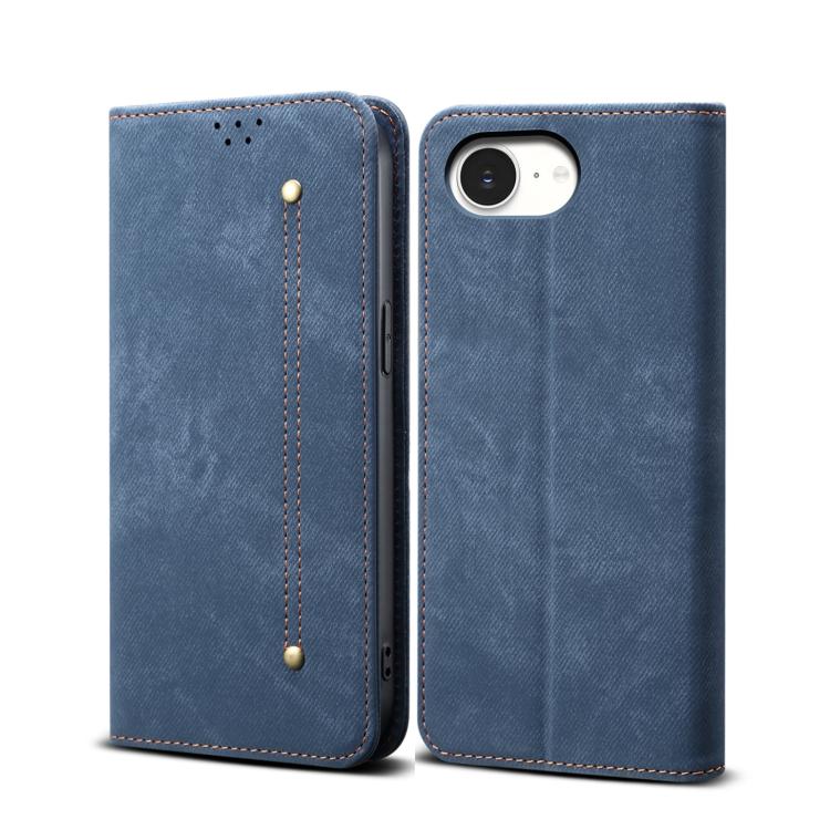 Denim Texture Casual Style Horizontal Flip Leather Case, For iPhone 16e, For iPhone 16 Pro Max, For iPhone 16 Pro, For iPhone 16 Plus, For iPhone 16, For iPhone 15 Pro Max