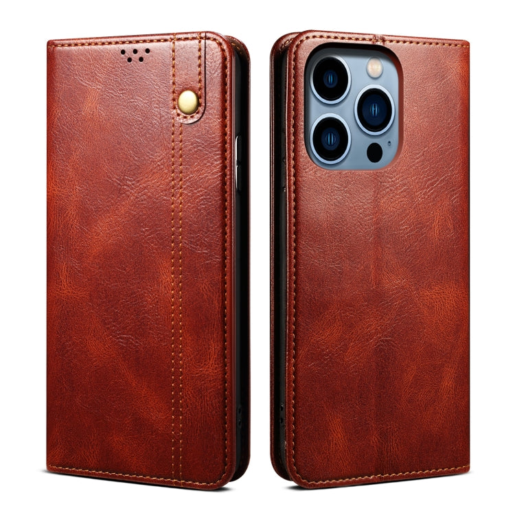 Oil Wax Crazy Horse Texture Leather Phone Case, For iPhone 16 Pro Max, For iPhone 16 Pro, For iPhone 16 Plus, For iPhone 16, For iPhone 15 Pro Max, For iPhone 15 Pro, For iPhone 15 Plus, For iPhone 15