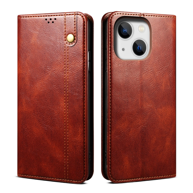 Oil Wax Crazy Horse Texture Leather Phone Case, For iPhone 16 Pro Max, For iPhone 16 Pro, For iPhone 16 Plus, For iPhone 16, For iPhone 15 Pro Max, For iPhone 15 Pro, For iPhone 15 Plus, For iPhone 15