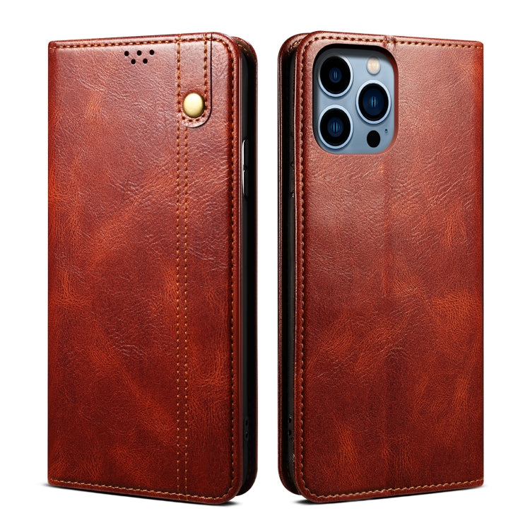 Oil Wax Crazy Horse Texture Leather Phone Case, For iPhone 16 Pro Max, For iPhone 16 Pro, For iPhone 16 Plus, For iPhone 16, For iPhone 15 Pro Max, For iPhone 15 Pro, For iPhone 15 Plus, For iPhone 15