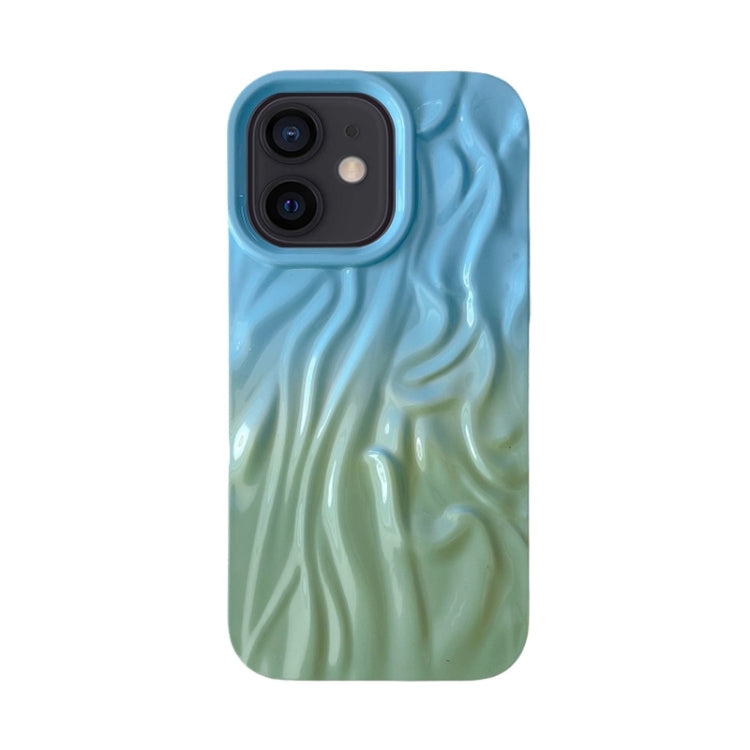 Wrinkle Gradient Oily Feel TPU Phone Case, For iPhone 11