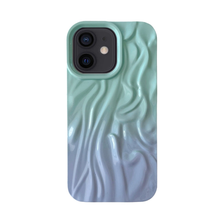 Wrinkle Gradient Oily Feel TPU Phone Case, For iPhone 11