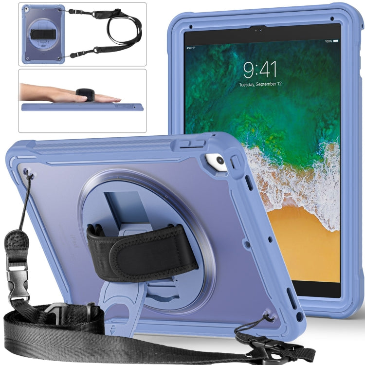 Heavy Duty Hybrid Tablet Case with Hand Grip & Strap, For iPad Air 2022 10.9 / Pro 11 2022, For iPad 10th Gen 10.9 2022, For iPad 10.2 2021 / 2020 / 2019, For iPad mini 6 / mini 2024, For iPad Air / Air 2 / 9.7 2018 / 2017