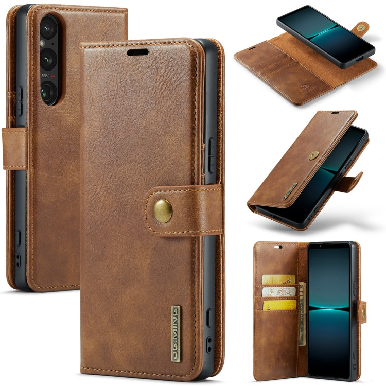 DG.MING Crazy Horse Texture Detachable Magnetic Leather Phone Case, For Sony Xperia 10 VI, For Sony Xperia 1 VI, For Sony Xperia 1 V, For Sony Xperia 10 V