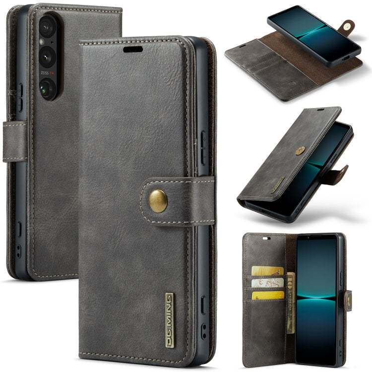 DG.MING Crazy Horse Texture Detachable Magnetic Leather Phone Case, For Sony Xperia 10 VI, For Sony Xperia 1 VI, For Sony Xperia 1 V, For Sony Xperia 10 V