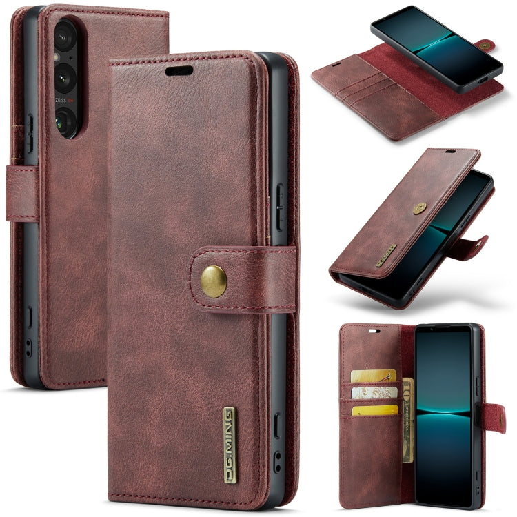 DG.MING Crazy Horse Texture Detachable Magnetic Leather Phone Case, For Sony Xperia 10 VI, For Sony Xperia 1 VI, For Sony Xperia 1 V, For Sony Xperia 10 V