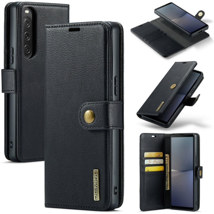 DG.MING Crazy Horse Texture Detachable Magnetic Leather Phone Case, For Sony Xperia 10 VI, For Sony Xperia 1 VI, For Sony Xperia 1 V, For Sony Xperia 10 V