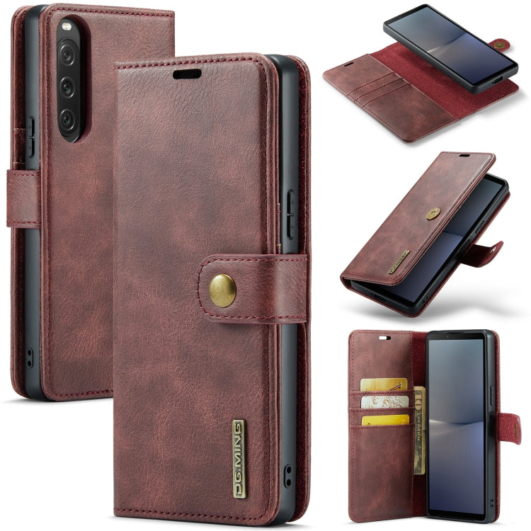 DG.MING Crazy Horse Texture Detachable Magnetic Leather Phone Case, For Sony Xperia 10 VI, For Sony Xperia 1 VI, For Sony Xperia 1 V, For Sony Xperia 10 V