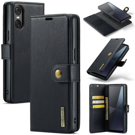 DG.MING Crazy Horse Texture Detachable Magnetic Leather Phone Case, For Sony Xperia 10 VI, For Sony Xperia 1 VI, For Sony Xperia 1 V, For Sony Xperia 10 V