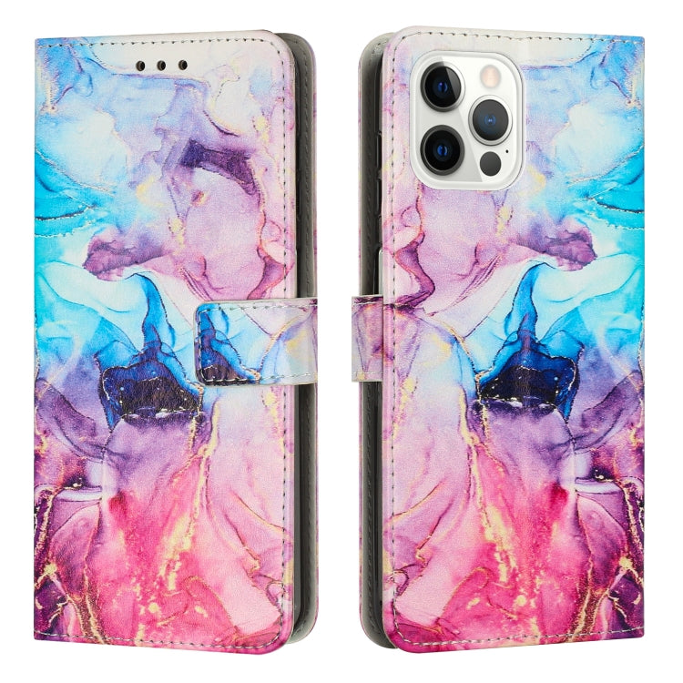 Painted Marble Pattern Leather Phone Case