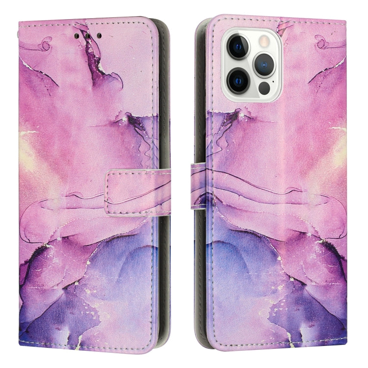 Painted Marble Pattern Leather Phone Case