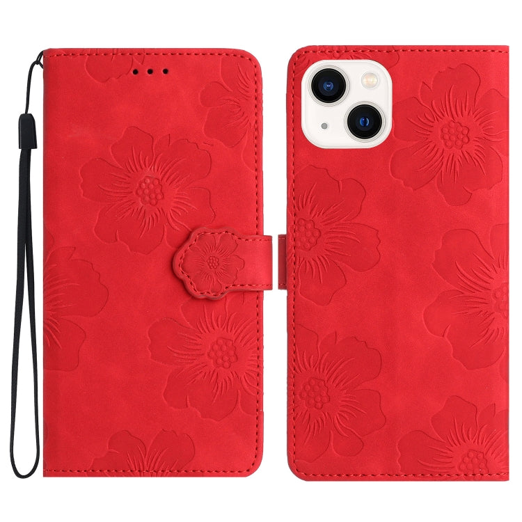 Flower Embossing Pattern Leather Phone Case, For iPhone 15 Plus, For iPhone 15, For iPhone 14 Plus, For iPhone 14, For iPhone 14 Pro, For iPhone 14 Pro Max