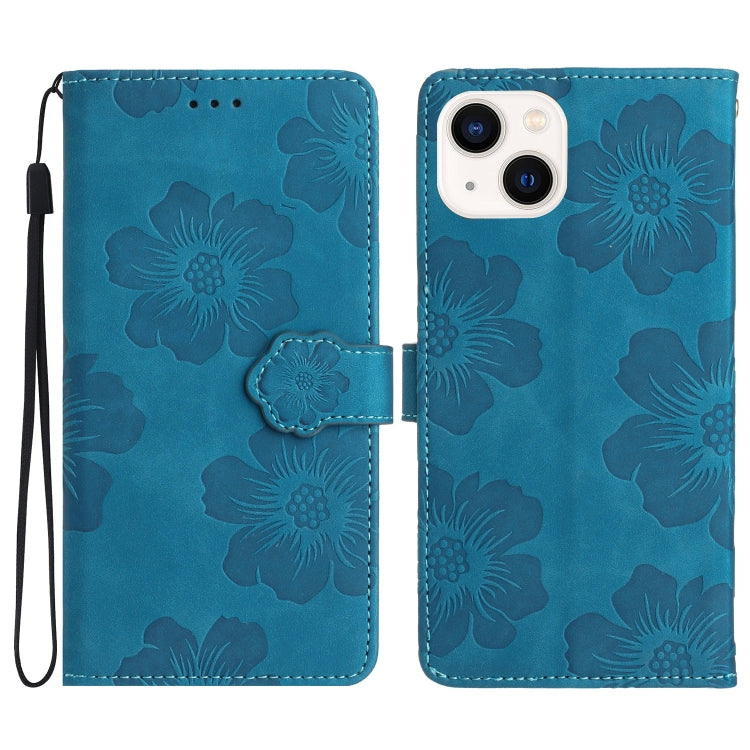 Flower Embossing Pattern Leather Phone Case, For iPhone 15 Plus, For iPhone 15, For iPhone 14 Plus, For iPhone 14, For iPhone 14 Pro, For iPhone 14 Pro Max