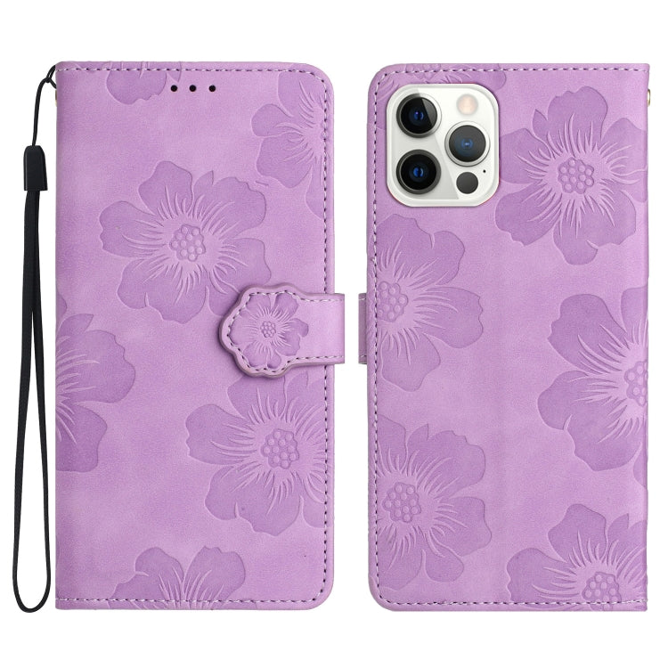 Flower Embossing Pattern Leather Phone Case, For iPhone 15 Plus, For iPhone 15, For iPhone 14 Plus, For iPhone 14, For iPhone 14 Pro, For iPhone 14 Pro Max