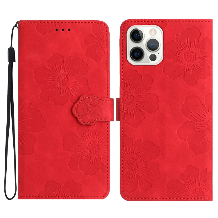 Flower Embossing Pattern Leather Phone Case, For iPhone 15 Plus, For iPhone 15, For iPhone 14 Plus, For iPhone 14, For iPhone 14 Pro, For iPhone 14 Pro Max