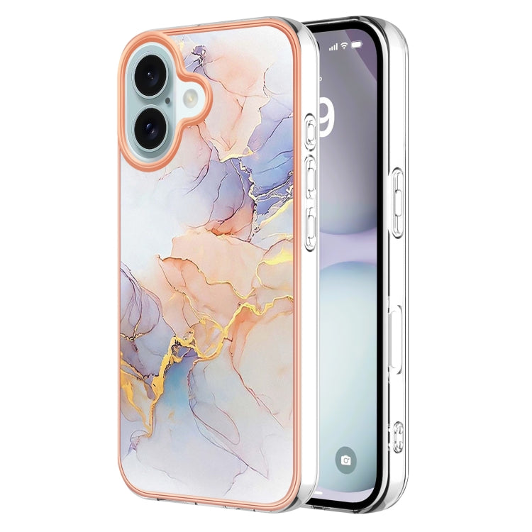 Electroplating Pattern IMD TPU Shockproof Case, For iPhone 16 Pro Max, For iPhone 16 Pro, For iPhone 16 Plus, For iPhone 16, For iPhone 15 Pro Max