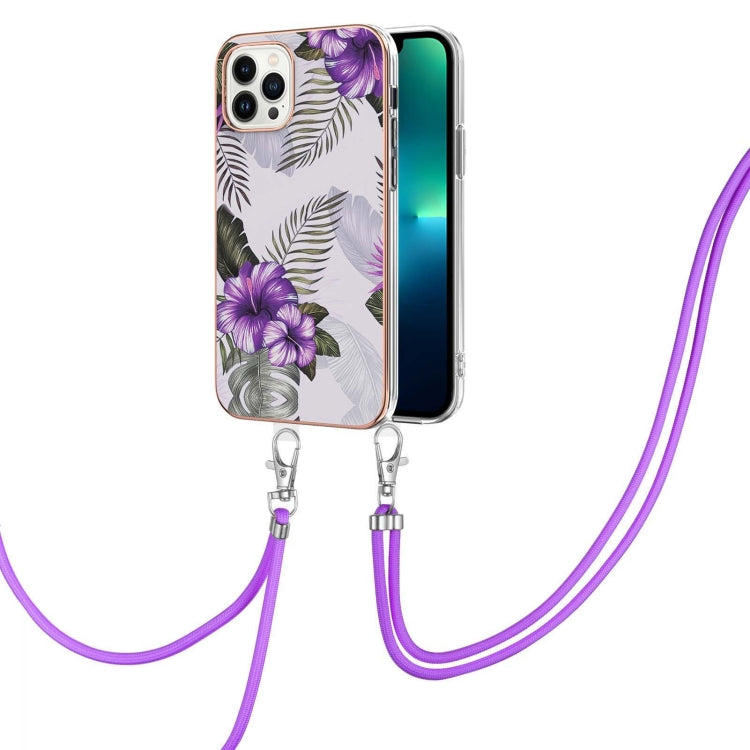 Electroplating Pattern IMD TPU Shockproof Case with Neck Lanyard, For iPhone 16 Pro Max, For iPhone 16 Pro, For iPhone 16 Plus, For iPhone 16, For iPhone 15 Pro Max