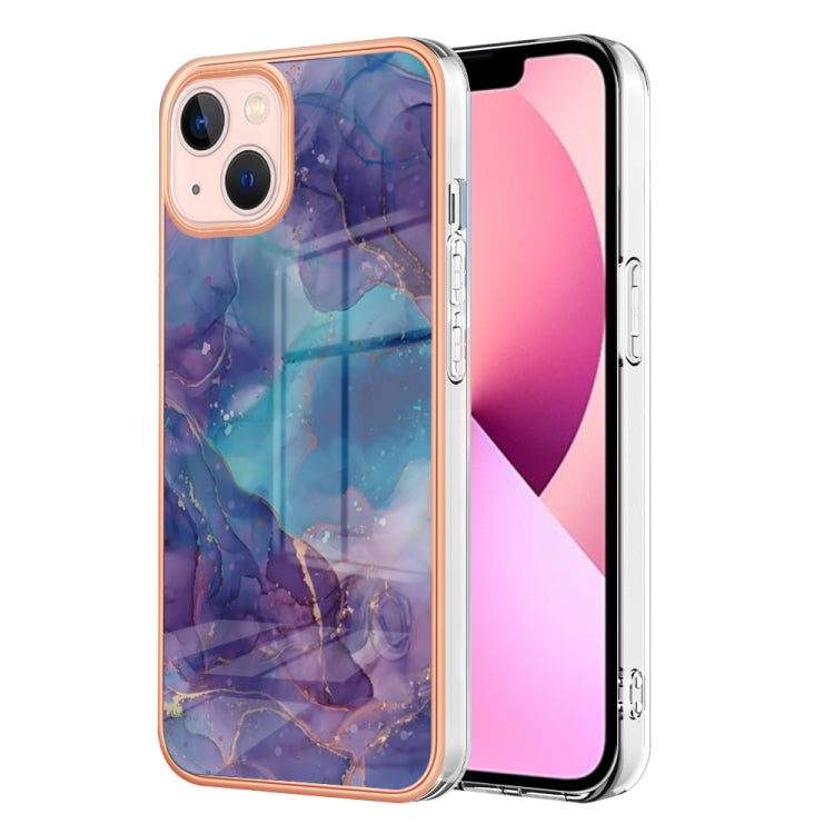 Electroplating Marble Dual-side IMD Phone Case, For iPhone 15 Pro, For iPhone 15 Plus, For iPhone 15