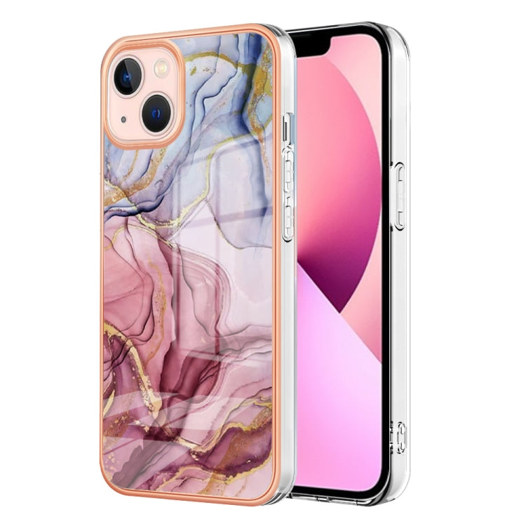 Electroplating Marble Dual-side IMD Phone Case, For iPhone 15 Pro, For iPhone 15 Plus, For iPhone 15