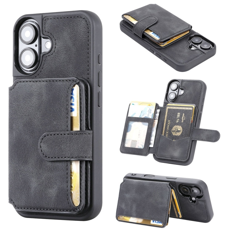 Skin Feel Dream RFID Anti-theft PU Card Bag Phone Case, For iPhone 16 Pro Max, For iPhone 16 Pro, For iPhone 16, For iPhone 15 Pro Max, For iPhone 15 Pro, For iPhone 15 Plus, For iPhone 15