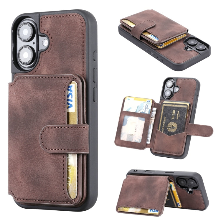 Skin Feel Dream RFID Anti-theft PU Card Bag Phone Case, For iPhone 16 Pro Max, For iPhone 16 Pro, For iPhone 16, For iPhone 15 Pro Max, For iPhone 15 Pro, For iPhone 15 Plus, For iPhone 15