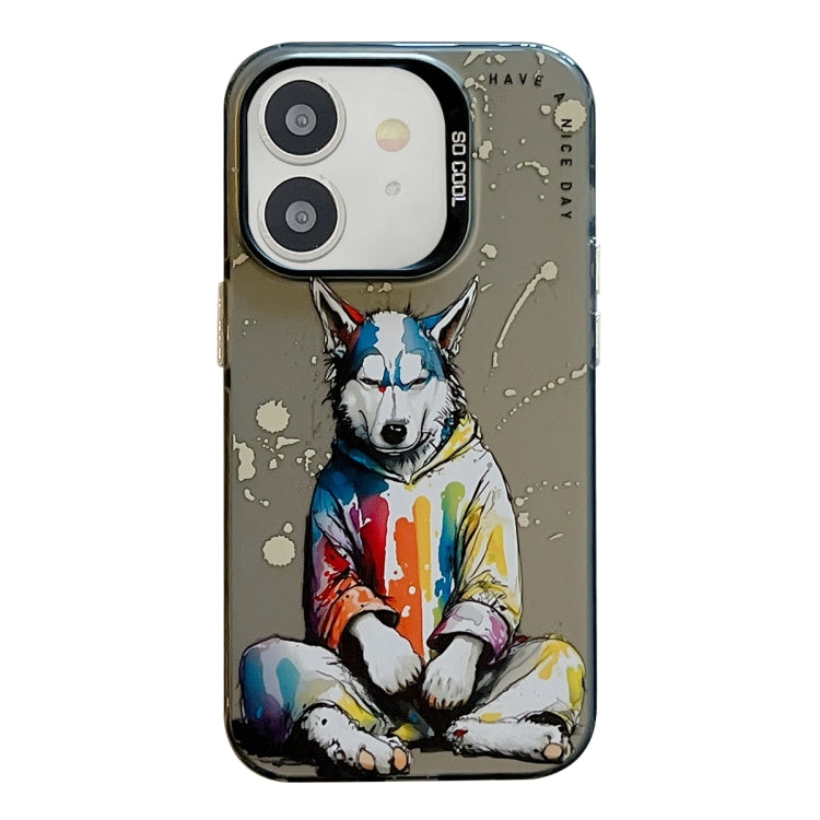 Animal Pattern Oil Painting Series PC + TPU Phone Case, For iPhone 11