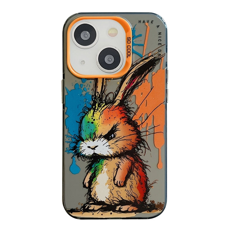 Animal Pattern Oil Painting Series PC + TPU Phone Case, For iPhone 13