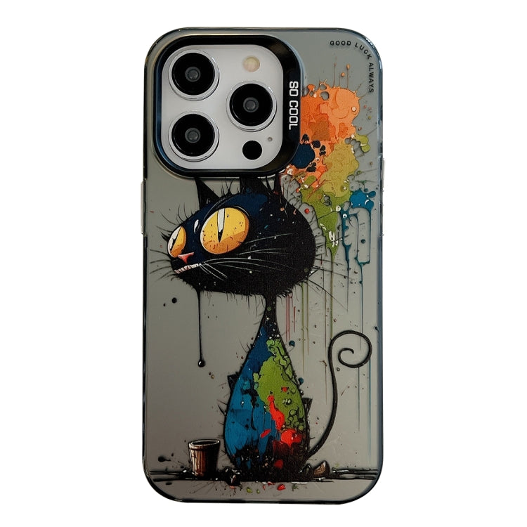 Animal Pattern Oil Painting Series PC + TPU Phone Case, For iPhone 13 Pro