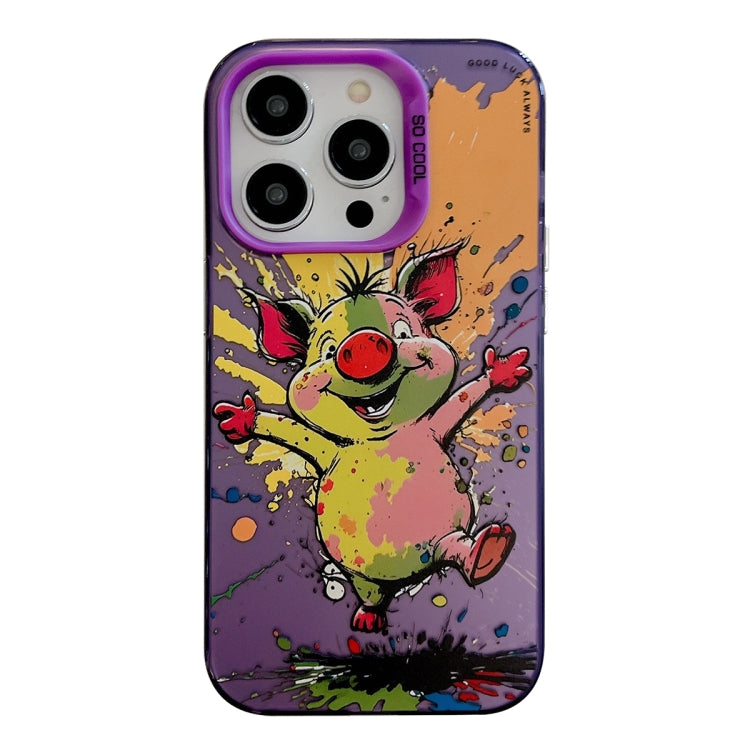 Animal Pattern Oil Painting Series PC + TPU Phone Case, For iPhone 13 Pro Max