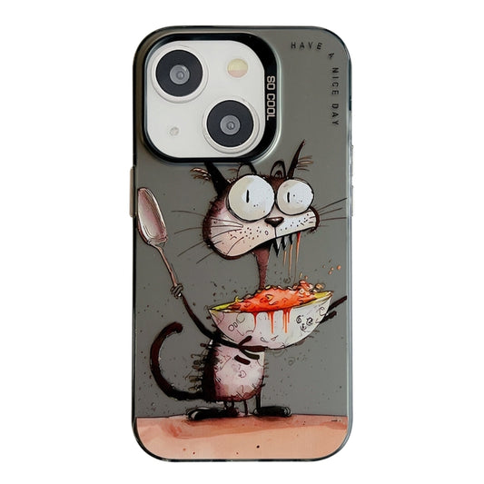 Animal Pattern Oil Painting Series PC + TPU Phone Case, For iPhone 14