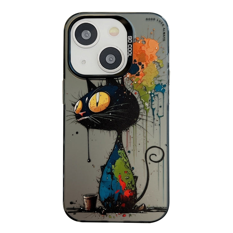 Animal Pattern Oil Painting Series PC + TPU Phone Case, For iPhone 14