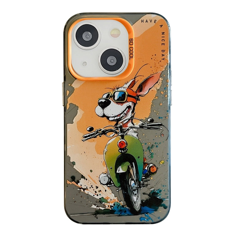 Animal Pattern Oil Painting Series PC + TPU Phone Case, For iPhone 14