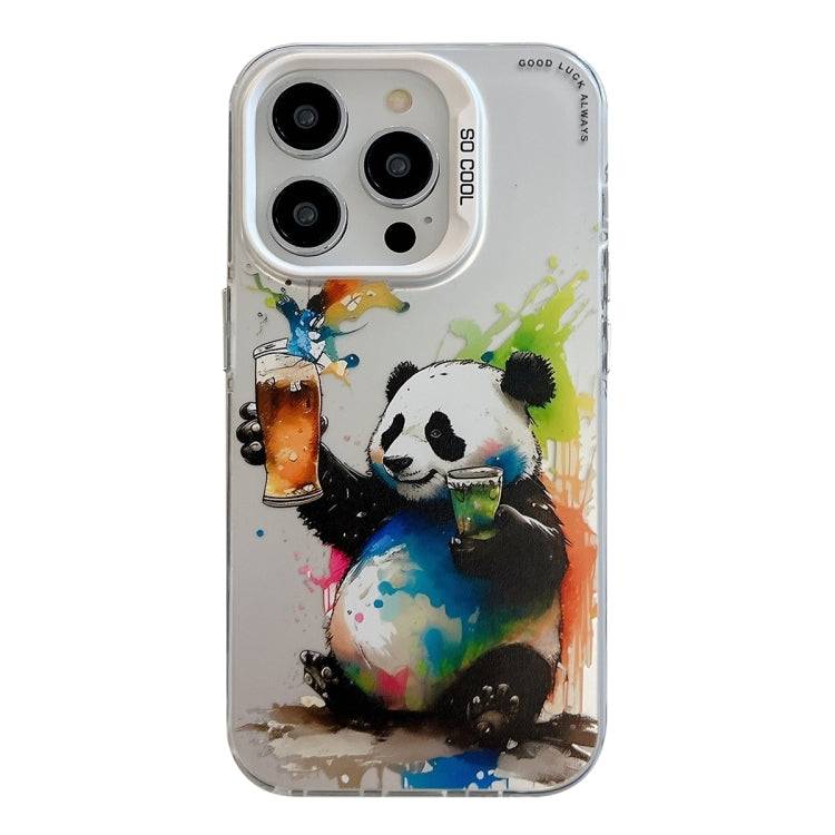 Animal Pattern Oil Painting Series PC + TPU Phone Case, For iPhone 15 Pro Max