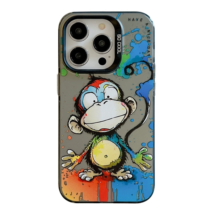 Animal Pattern Oil Painting Series PC + TPU Phone Case, For iPhone 15 Pro Max