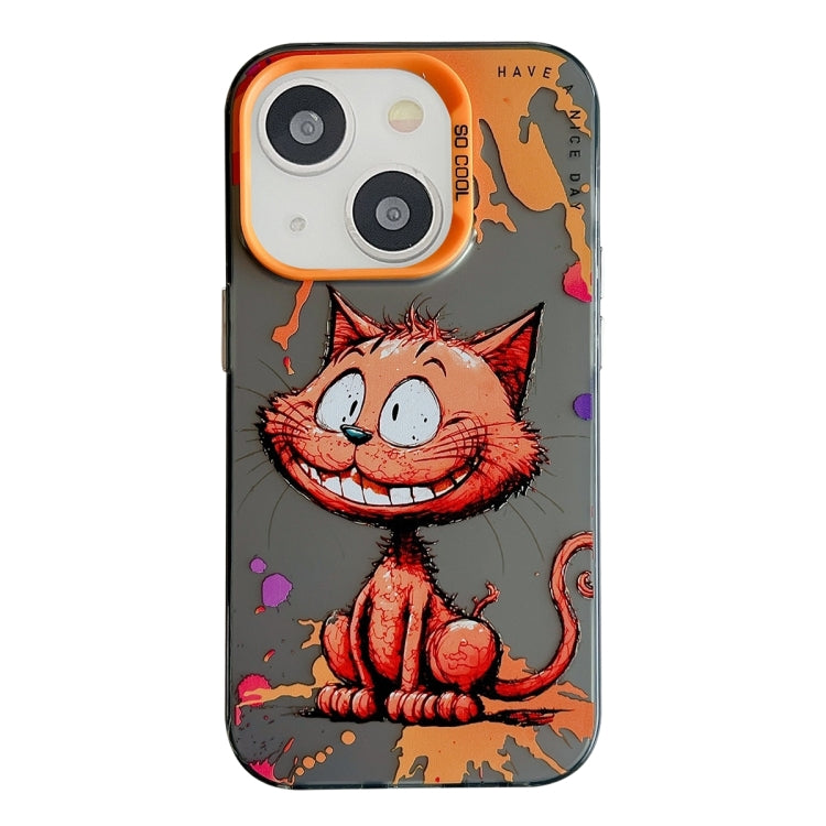 Animal Pattern Oil Painting Series PC + TPU Phone Case, For iPhone 15