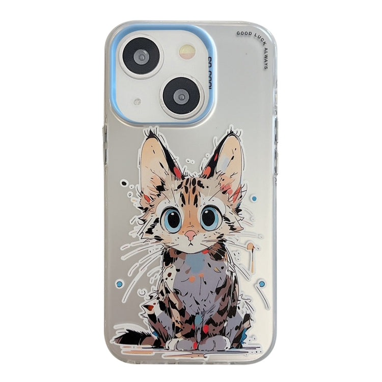 Animal Pattern Oil Painting Series PC + TPU Phone Case, For iPhone 15