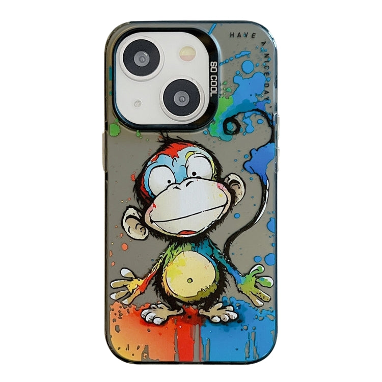 Animal Pattern Oil Painting Series PC + TPU Phone Case, For iPhone 15