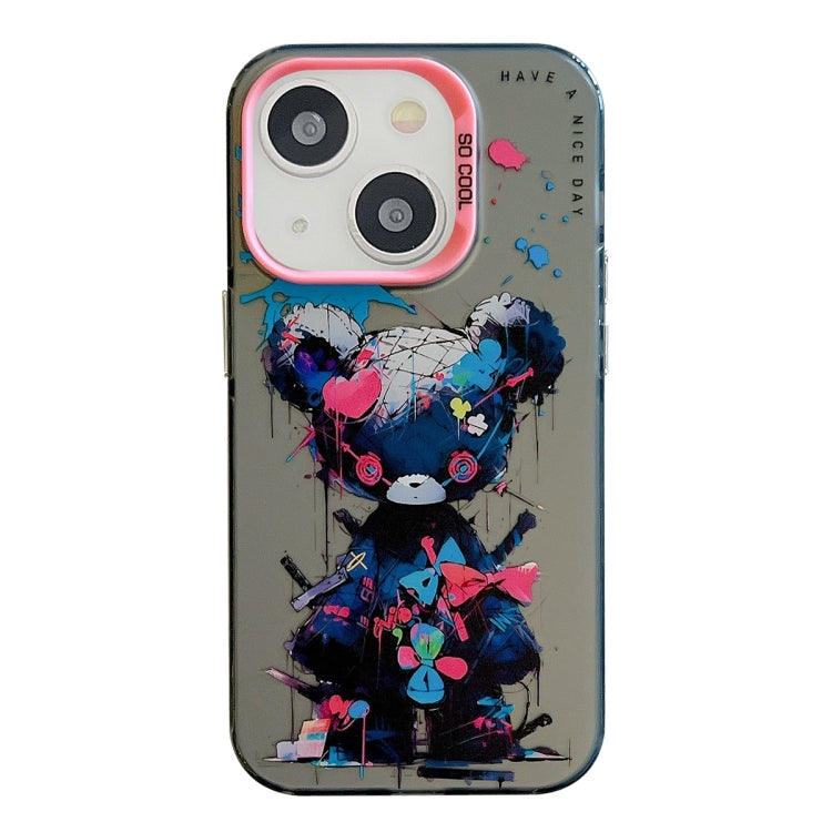 Animal Pattern Oil Painting Series PC + TPU Phone Case, For iPhone 15