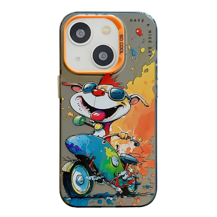 Animal Pattern Oil Painting Series PC + TPU Phone Case, For iPhone 15 Plus